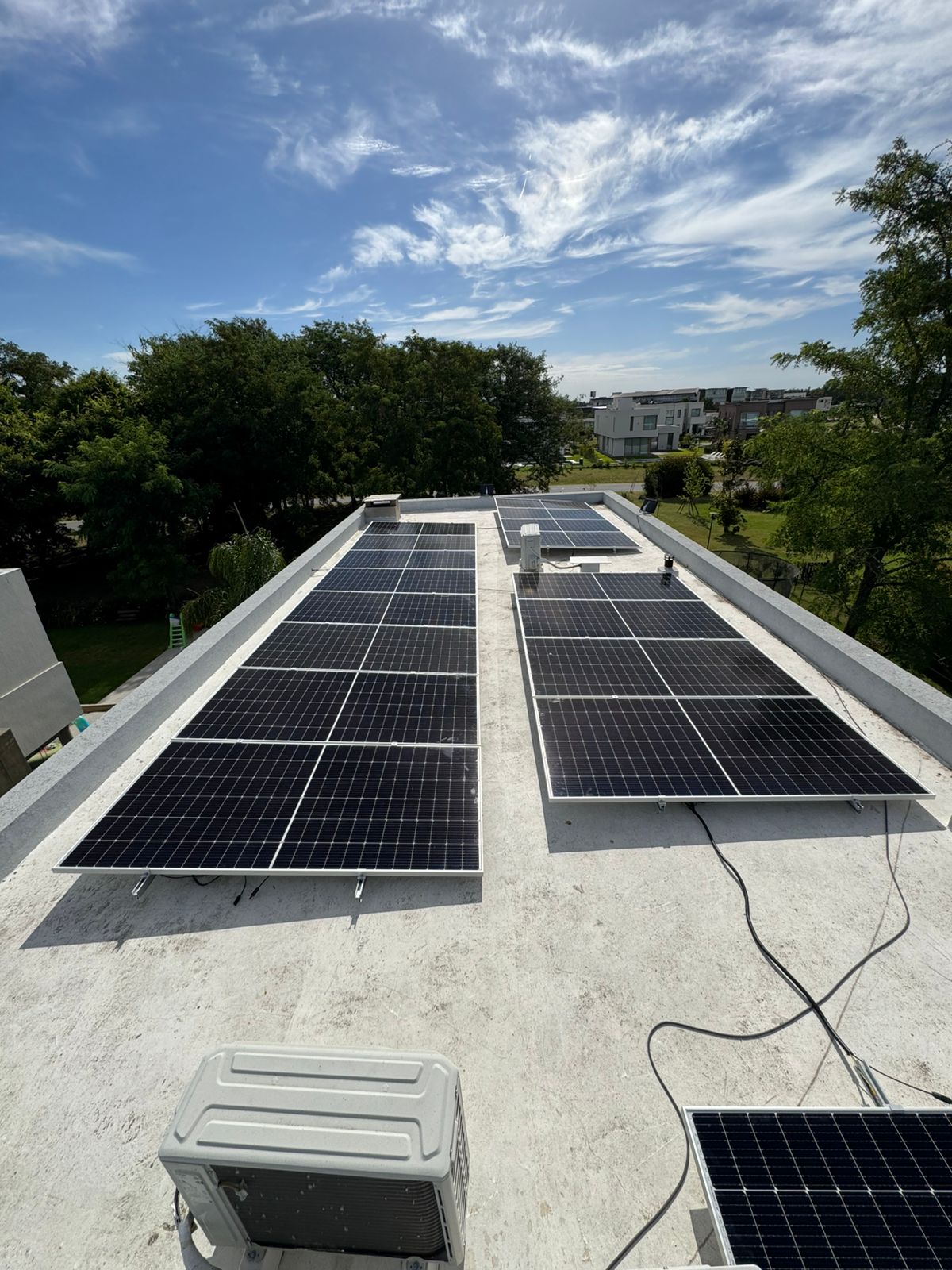 Instalación paneles techo plano